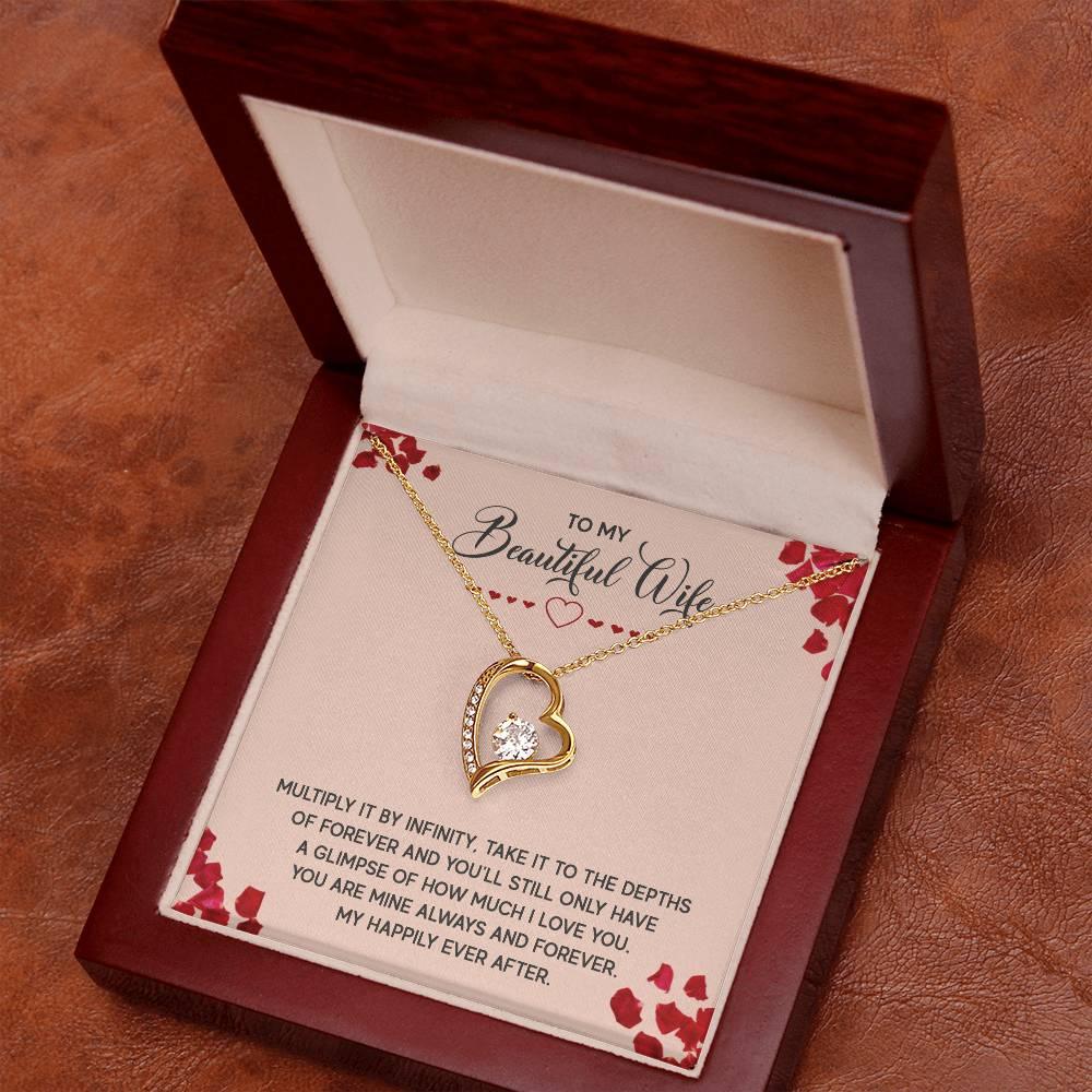 Forever Love Necklace - To My Beautiful Wife