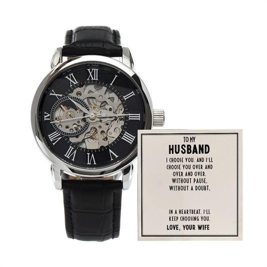 Men's Openwork Watch + MC - To My Husband