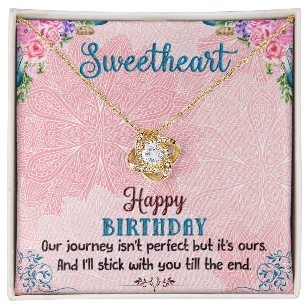 Love Knot Necklace - Happy Birthday