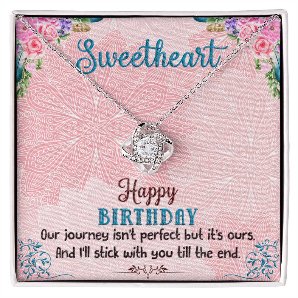 Love Knot Necklace - Happy Birthday