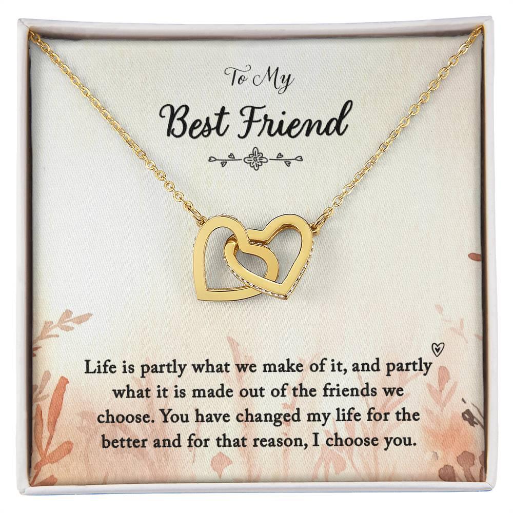 Interlocking Hearts Necklace - To My Best Friend