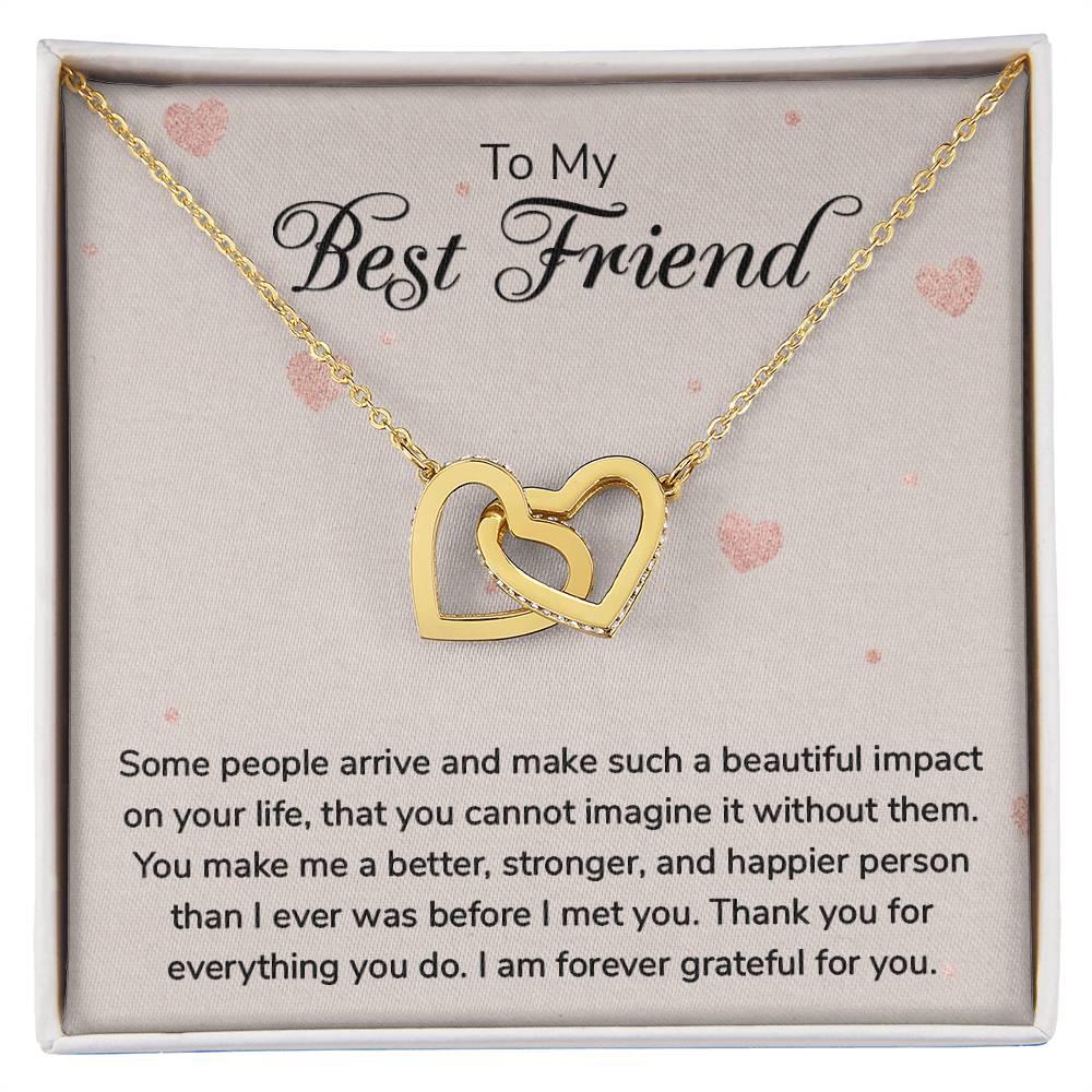 Interlocking Hearts Necklace - To My Best Friend