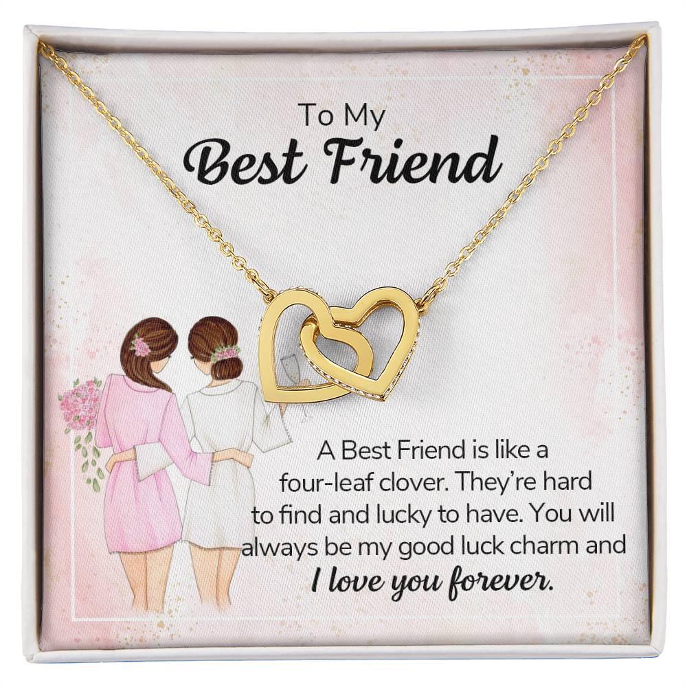 Interlocking Hearts Necklace - To My Best Friend