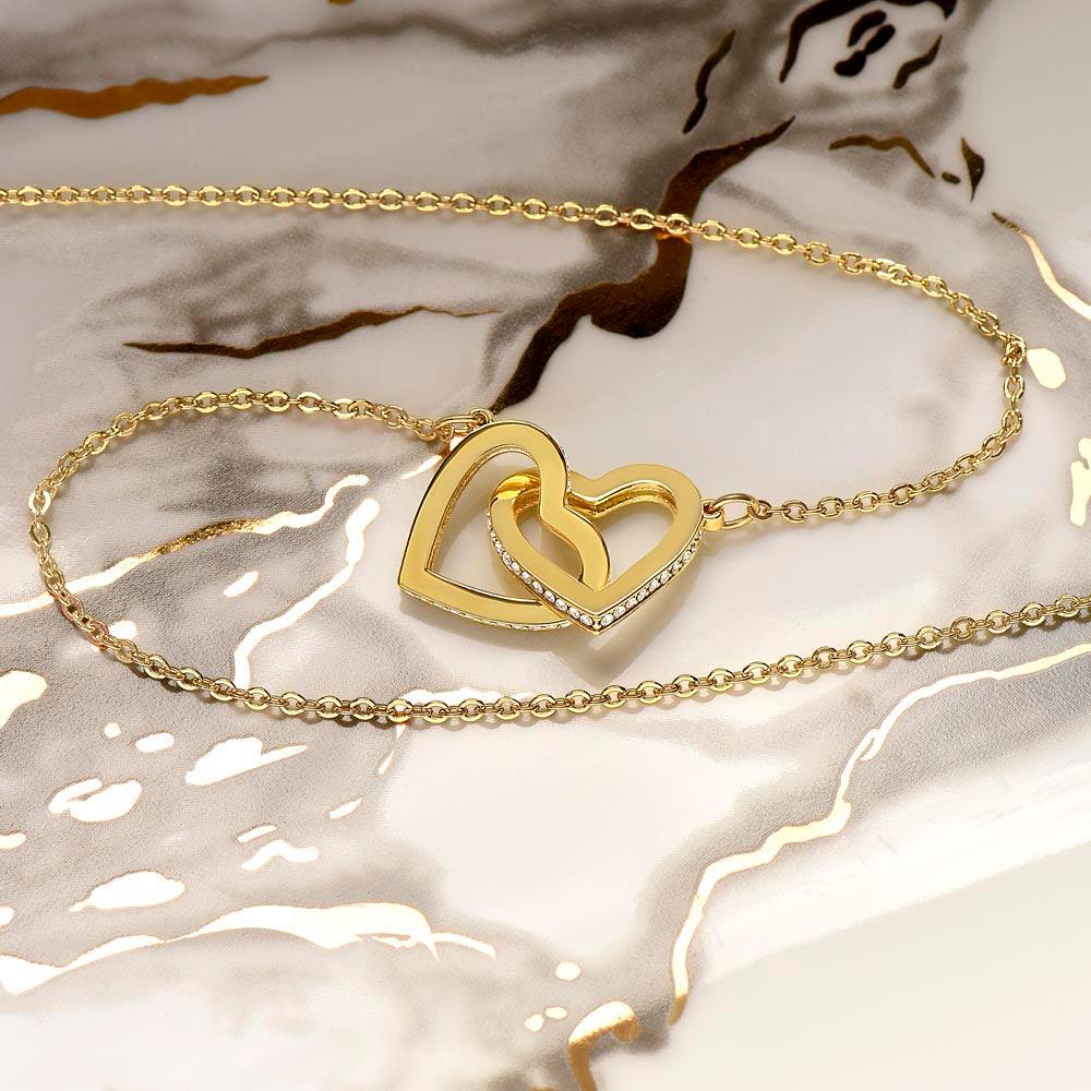 Interlocking Hearts Necklace - To My Best Friend