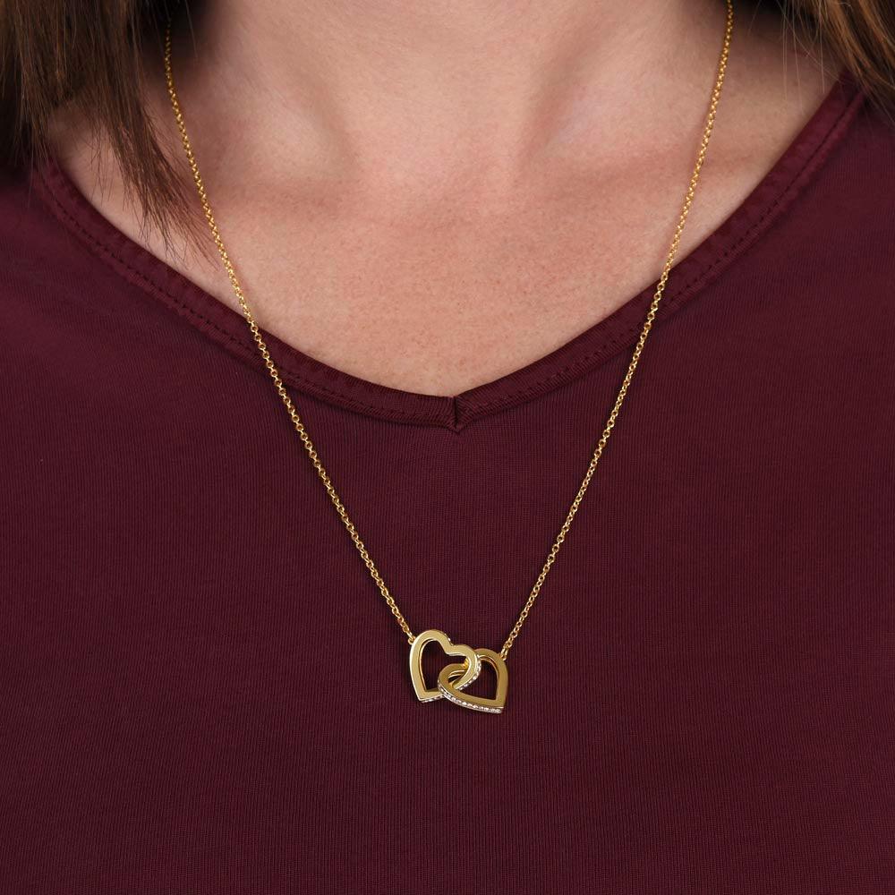 Interlocking Hearts Necklace - To My Best Friend