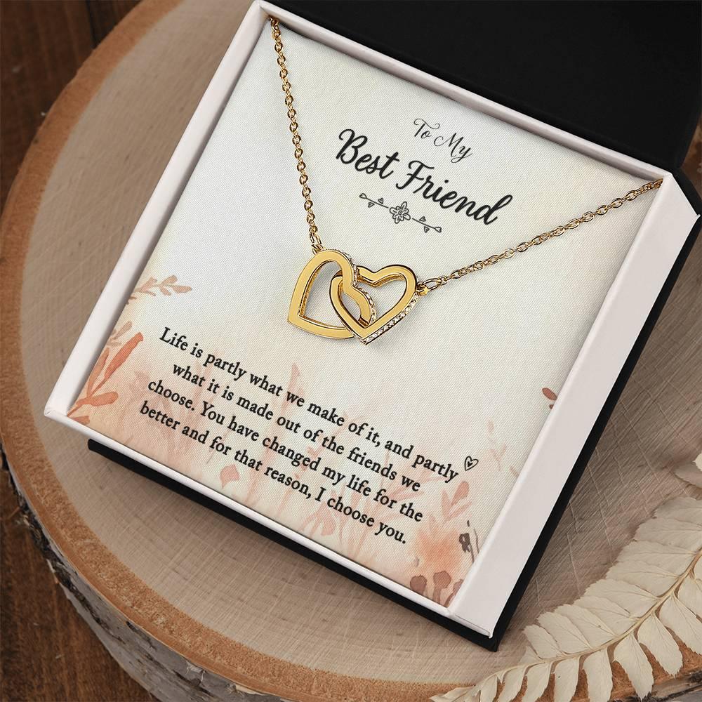 Interlocking Hearts Necklace - To My Best Friend