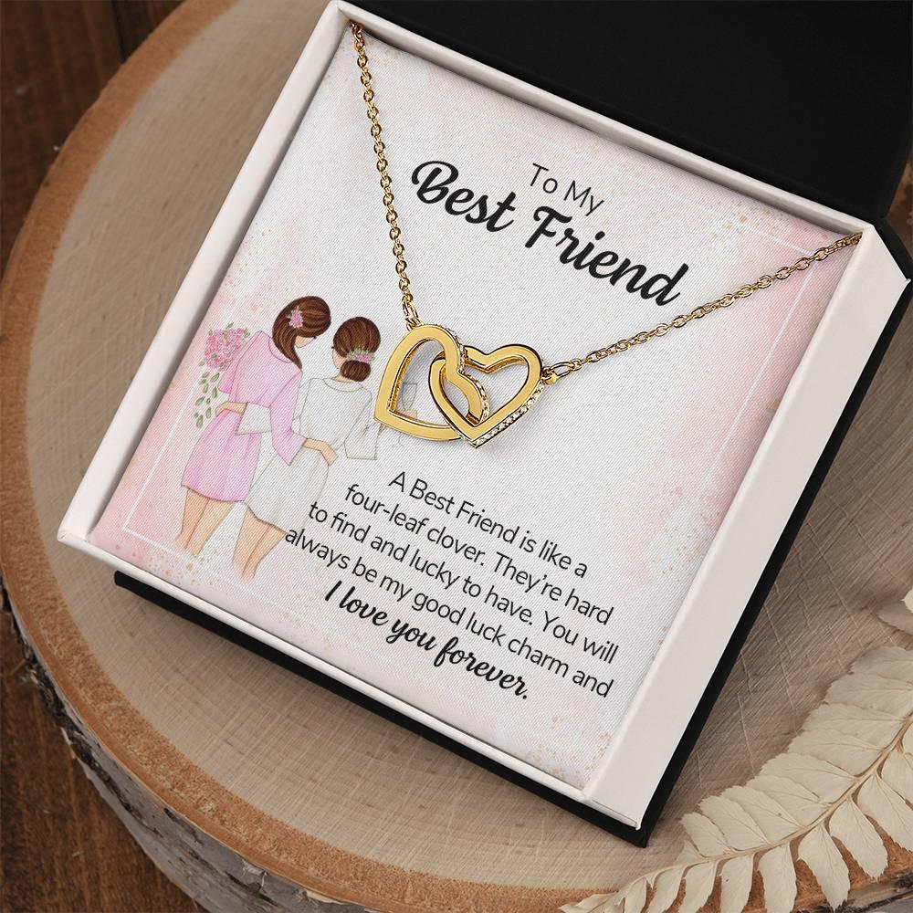 Interlocking Hearts Necklace - To My Best Friend