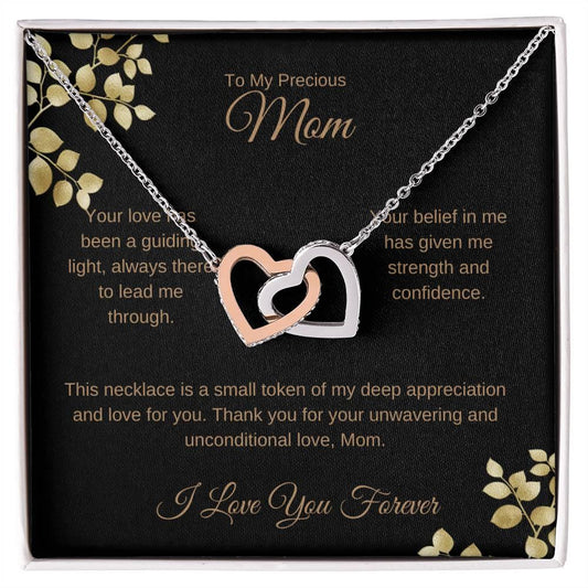 Interlocking Hearts Necklace - To My Precious Mom