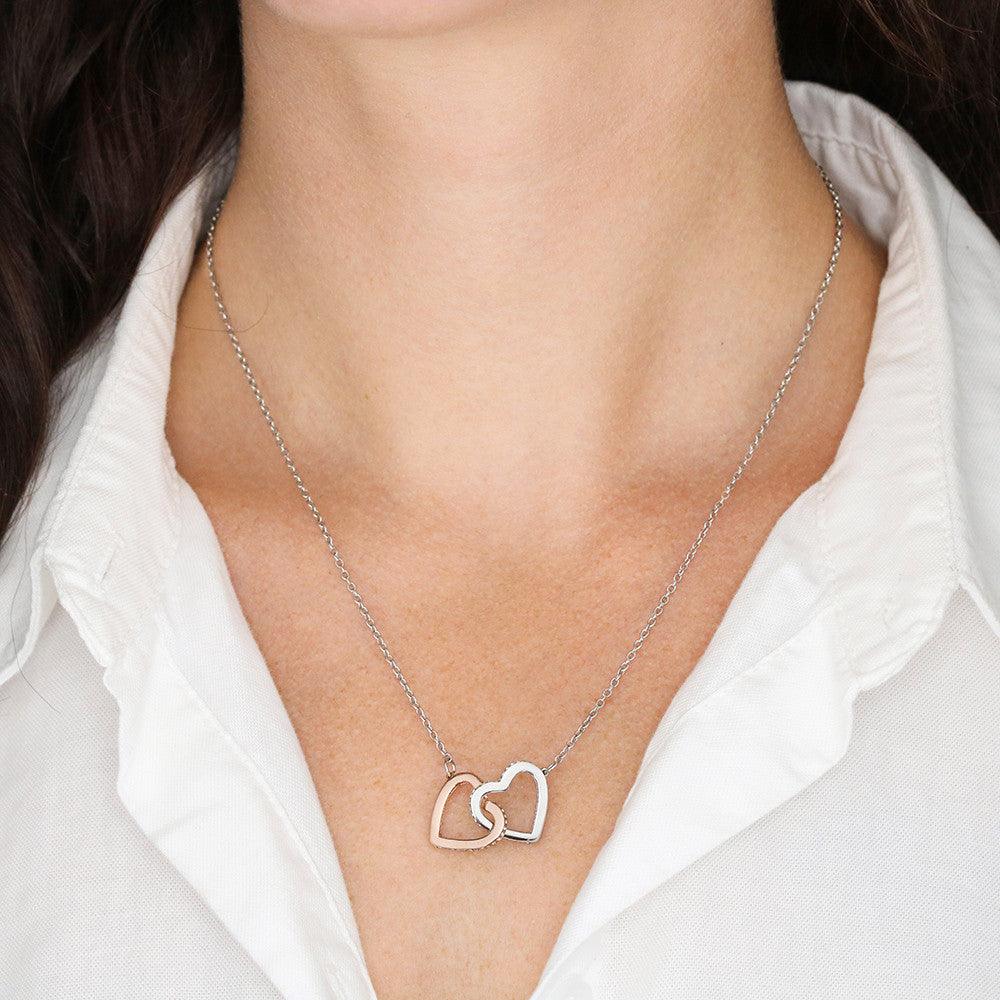 Interlocking Hearts Necklace - To My Best Friend