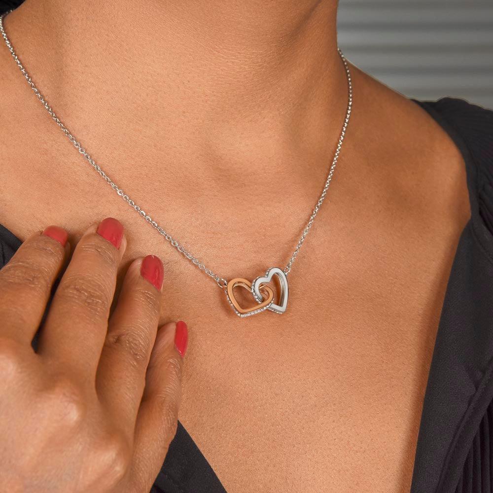 Interlocking Hearts Necklace - To My Best Friend