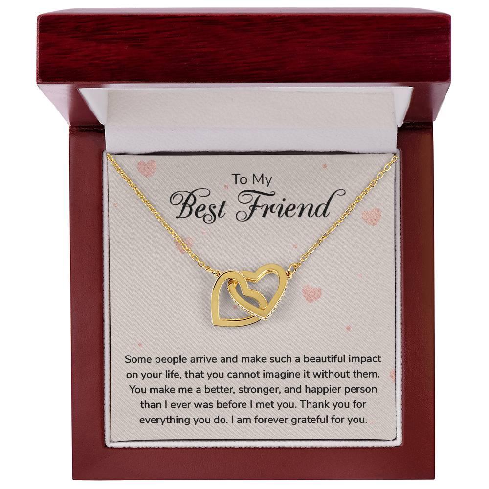 Interlocking Hearts Necklace - To My Best Friend