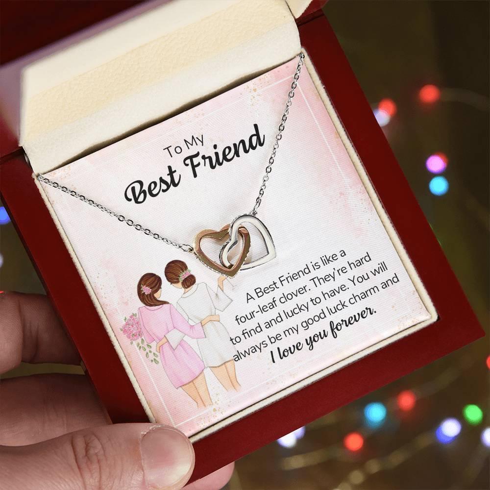 Interlocking Hearts Necklace - To My Best Friend