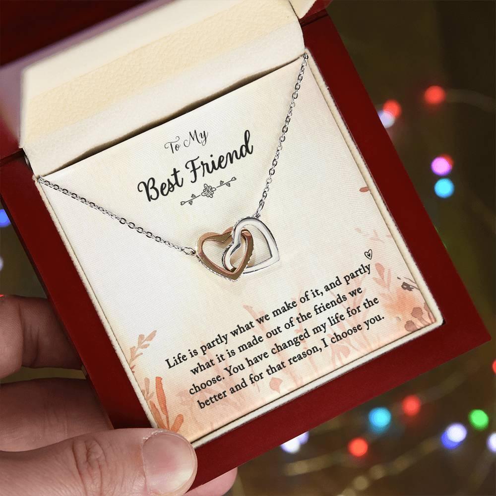 Interlocking Hearts Necklace - To My Best Friend