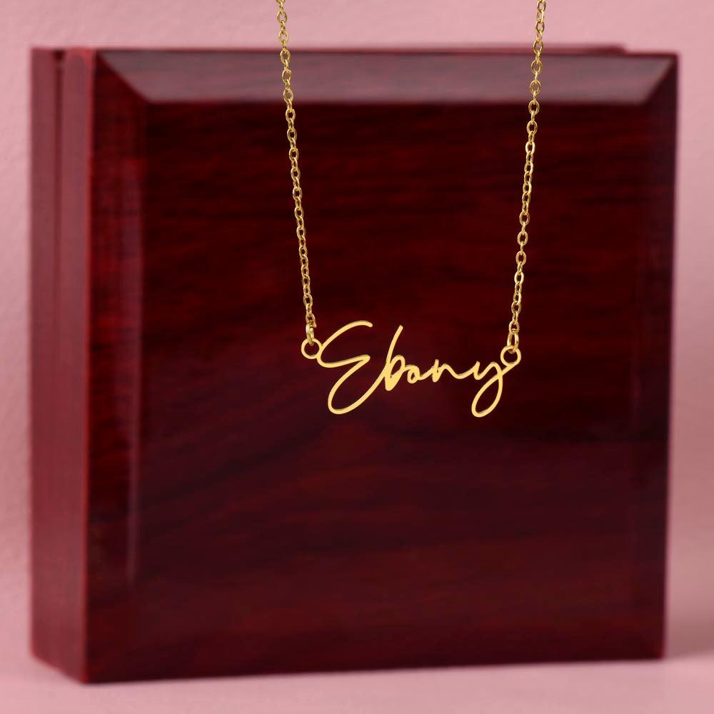 Signature Name Necklace - To My Amazing Mom