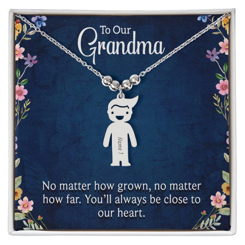 Kid Charm Necklace (w/MC) - To Our Grandma