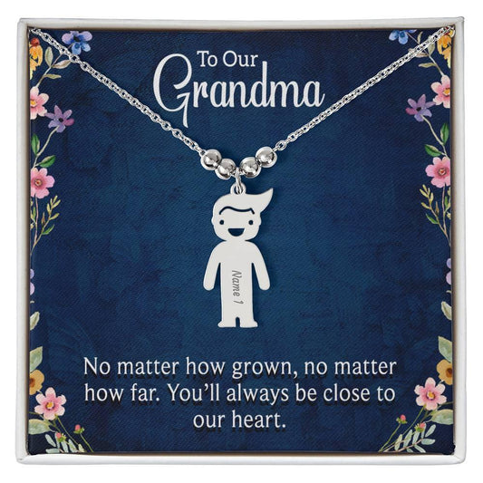 Kid Charm Necklace (w/MC) - To Our Grandma