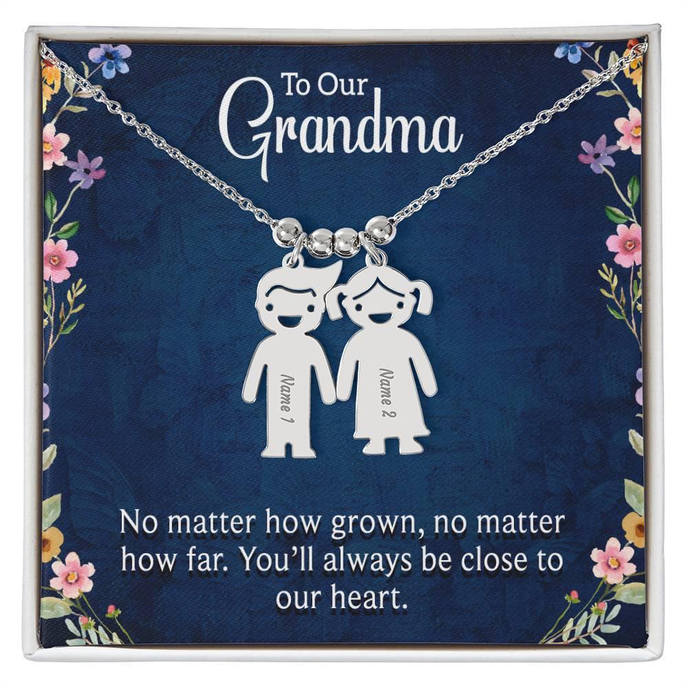 Kid Charm Necklace (w/MC) - To Our Grandma