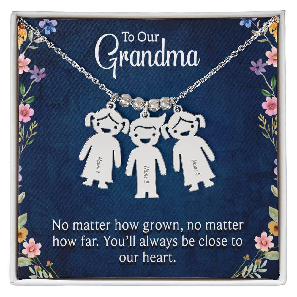 Kid Charm Necklace (w/MC) - To Our Grandma