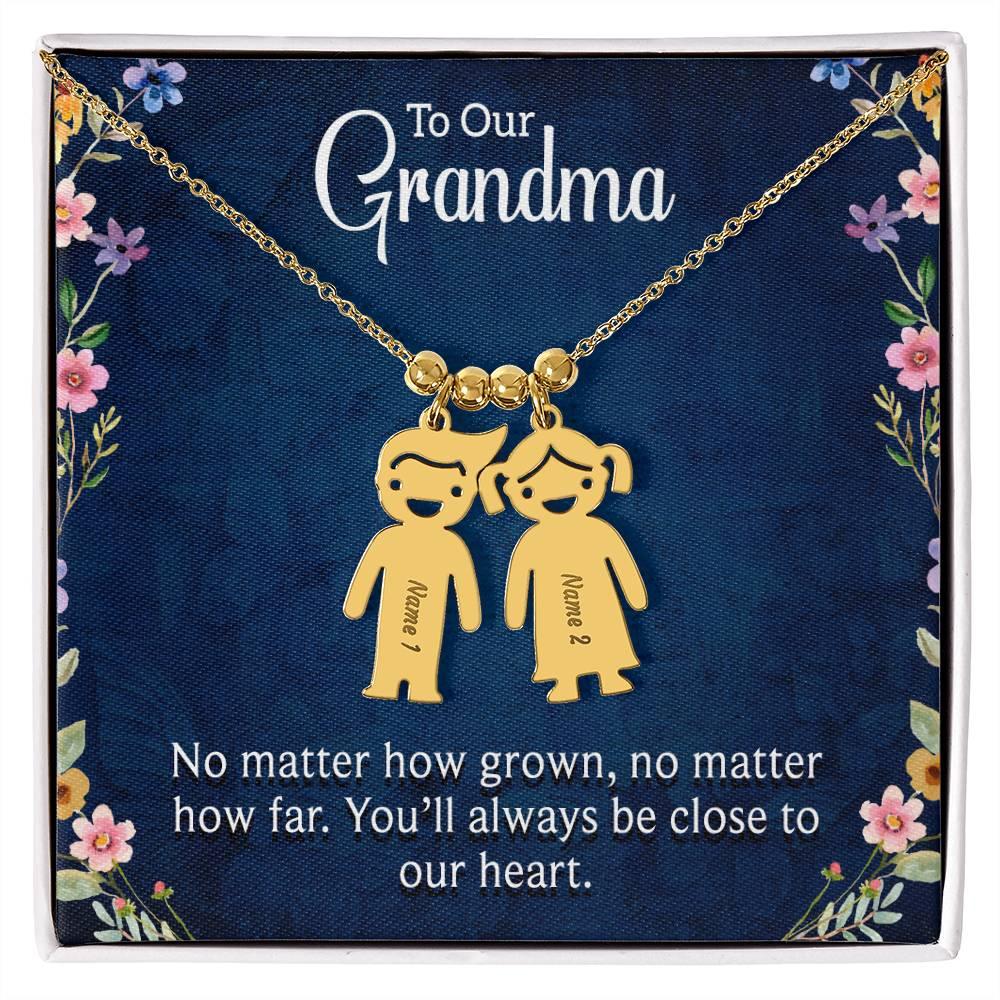 Kid Charm Necklace (w/MC) - To Our Grandma