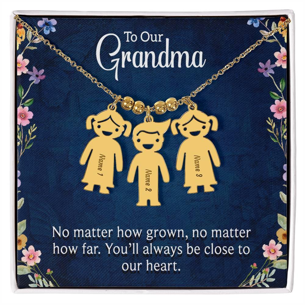 Kid Charm Necklace (w/MC) - To Our Grandma