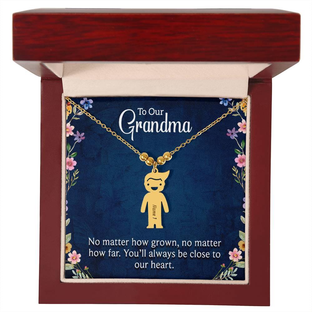 Kid Charm Necklace (w/MC) - To Our Grandma