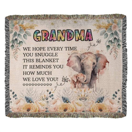 Heirloom Artwork Woven Blanket (Landscape) - To Our Grandma