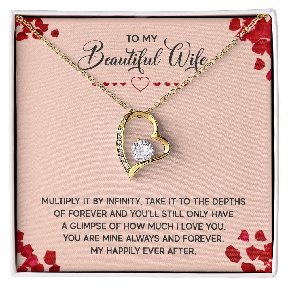 Forever Love Necklace - To My Beautiful Wife